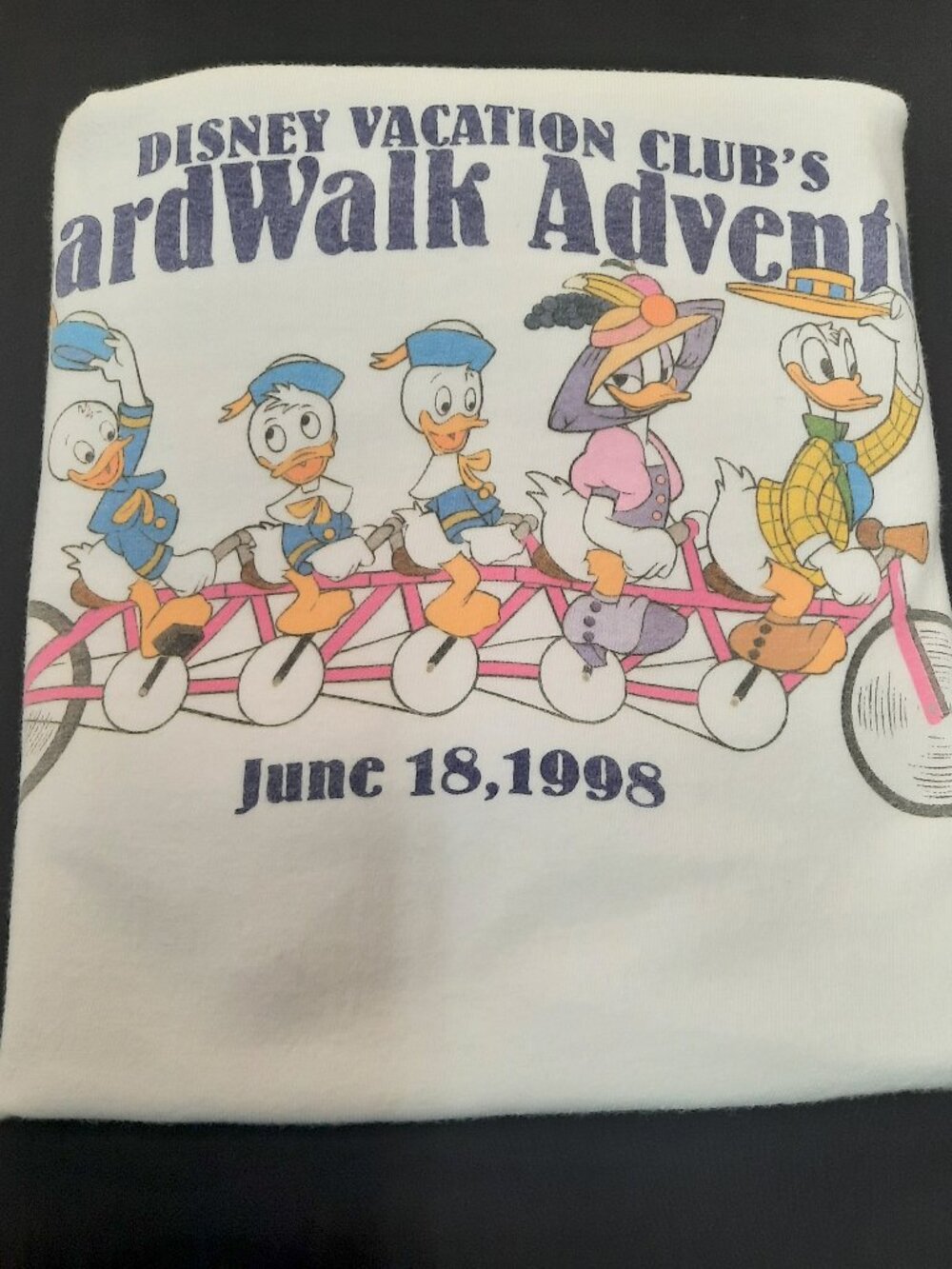 Vintage 90s Disney Vacation Club BoardWalk Adventure T Shirt XL Cast Member 1998